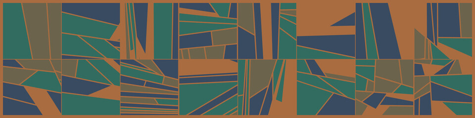 Abstract Random Color Poligones Generative Art background illustration