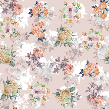 digital print flower pattern design