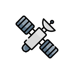 satellite Filled Outline Icon vector illustration 