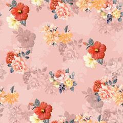 digital print flower pattern design