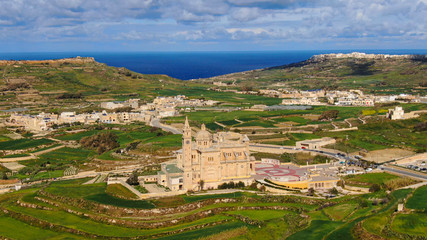 The Island of Gozo - Malta from above - aerial photography