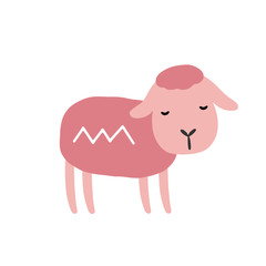 Cute cartoon animal vector illustration. Abstract icon for baby posters, art prints, fashion apparel or stickers.