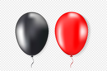 3d Realistic colorful balloons set