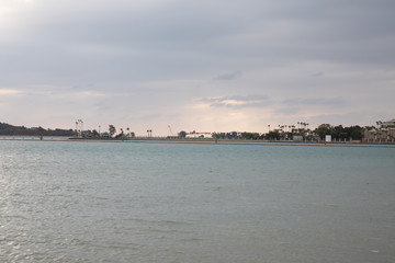 Fototapeta na wymiar Sea shore in Jeddah, Saudi Arabia