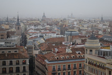 Beautiful panoramic view Madrid capital Europe