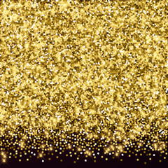 Sparkling gold luxury sparkling confetti. Scattere