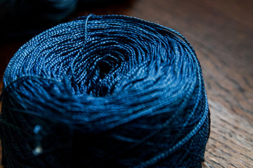 藍染の毛糸
