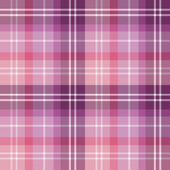 Fototapeta premium Seamless pattern in great pink, white, light and dark violet colors for plaid, fabric, textile, clothes, tablecloth and other things. Vector image.
