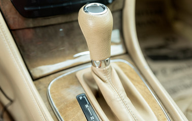 old but modern car automatic gear stick