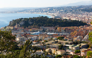 Fototapeta na wymiar Image of european city Nice with apartment view of sea