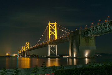 瀬戸大橋のライトアップ