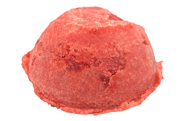 Ice cream of strawberry white background