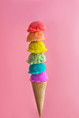 Ice cream of different fruits