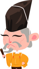 samurai characters vector art