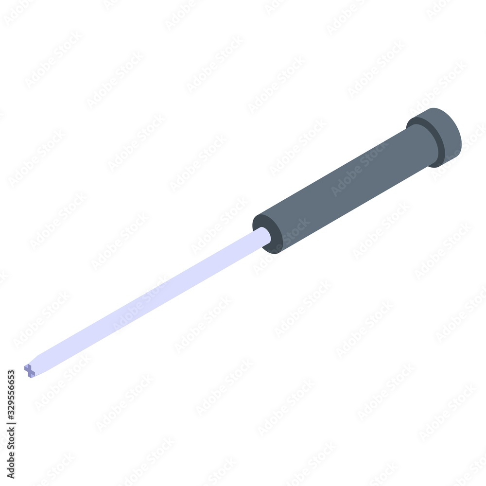 Poster screwdriver icon. isometric of screwdriver vector icon for web design isolated on white background