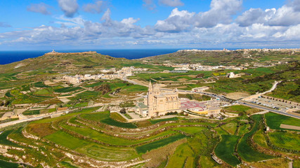 Fototapeta na wymiar The Island of Gozo - Malta from above - aerial photography