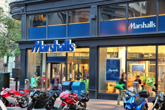 SAN FRANCISCO, USA - APRIL 8, 2014: Marshalls department store in San Francisco, USA. Marshalls is a part of TJX Companies and specializes in discount, outlet and off price goods.