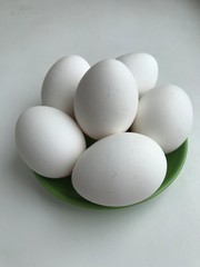 eggs on white background