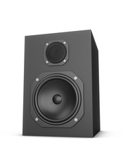 Fototapeta premium 3D rendering speaker isolated on white background