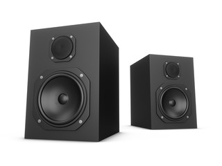 Obraz premium 3D rendering speakers isolated on white background