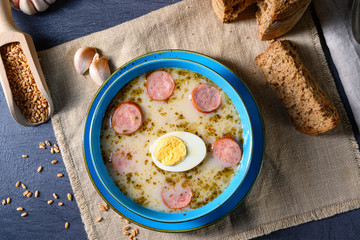 Easter in Polish: sour flour soup for Easter breakfast (Żurek)