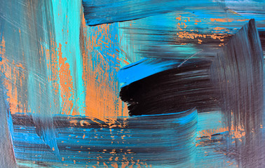 Abstract art, colorful oil paintings on canvas are beautiful, modern art Contemporary art. 