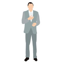 Fototapeta premium man in flat style, man businessman in a jacket