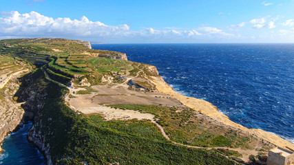 Fototapeta na wymiar The Island of Gozo - Malta from above - aerial photography