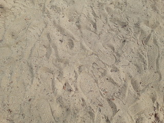  Footprint texture on the sand