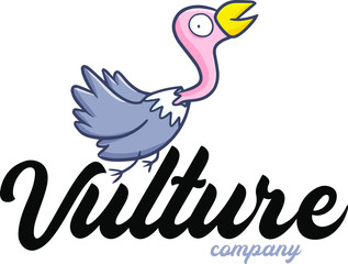 Cute and funny logo for Vulture Bird store or company