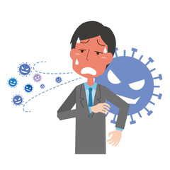 風邪　体調不良　熱　ウイルス　感染