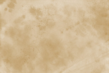 Coffee Grunge Paper Texture on the white isolated background. Vintage aged look.