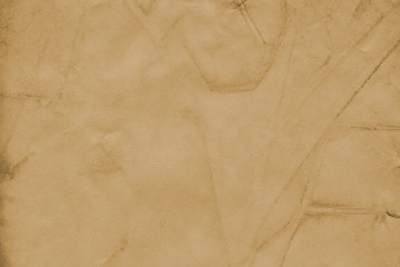 Coffee Grunge Paper Texture on the white isolated background. Vintage aged look.