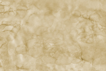 Coffee Grunge Paper Texture on the white isolated background. Vintage aged look.