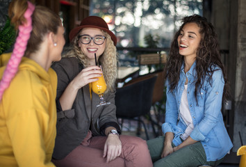 Chatting about life.