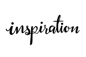 inspiration text in brush style silhouette