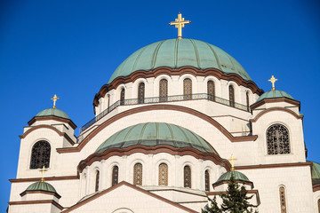 Fototapeta na wymiar The Church of Saint Sava, Serbian Orthodox church. Detail