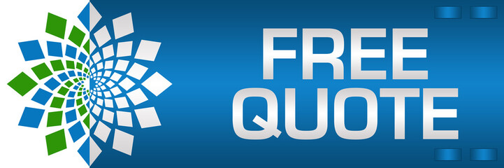 Free Quote Blue Green Circular Left Text 