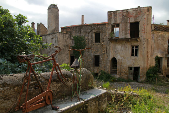 Old Town of Balestrino - ghost town in Liguria region in Italy