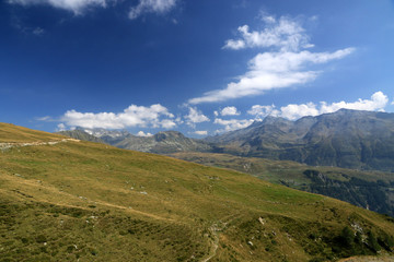 Fototapeta premium Landscape of Italian Alps in Madesimo region, Lombardy, Italy
