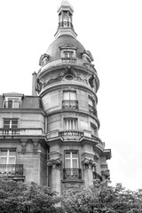 In and around Paris sixteenth district, black and white photography, in Paris, France