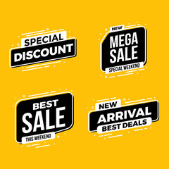 Special Discount Super Sale Labels Set Banner Collections