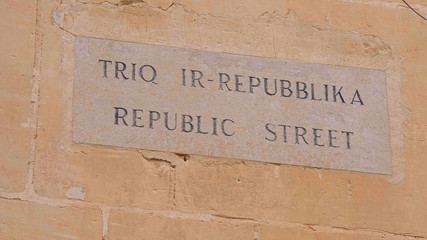 Famous Republic Street in Valletta Malta - travel photography