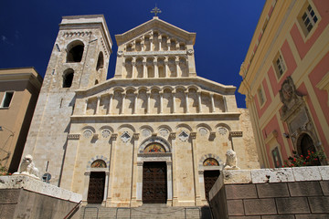 Fototapeta na wymiar Cagliari Cathedral, Roman Catholic cathedral in Cagliari, Sardinia, Italy
