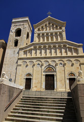 Fototapeta na wymiar Cagliari Cathedral, Roman Catholic cathedral in Cagliari, Sardinia, Italy