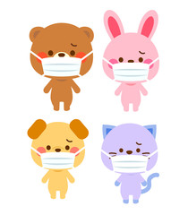 マスク　動物イラスト