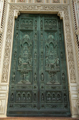 Main portal by Augusto Passaglia, Siena Cathedral, Siena, Italy