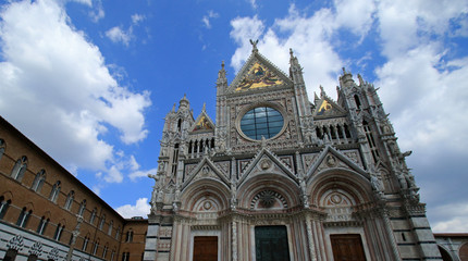 Fototapeta na wymiar Siena Cathedral, medieval church in Siena, Italy