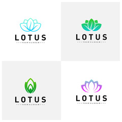 Set of Leaf logo design vector template, Nature logo design concept, illustration, Icon symbol