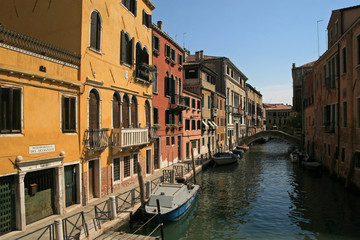 Old canals in Venice, Italy